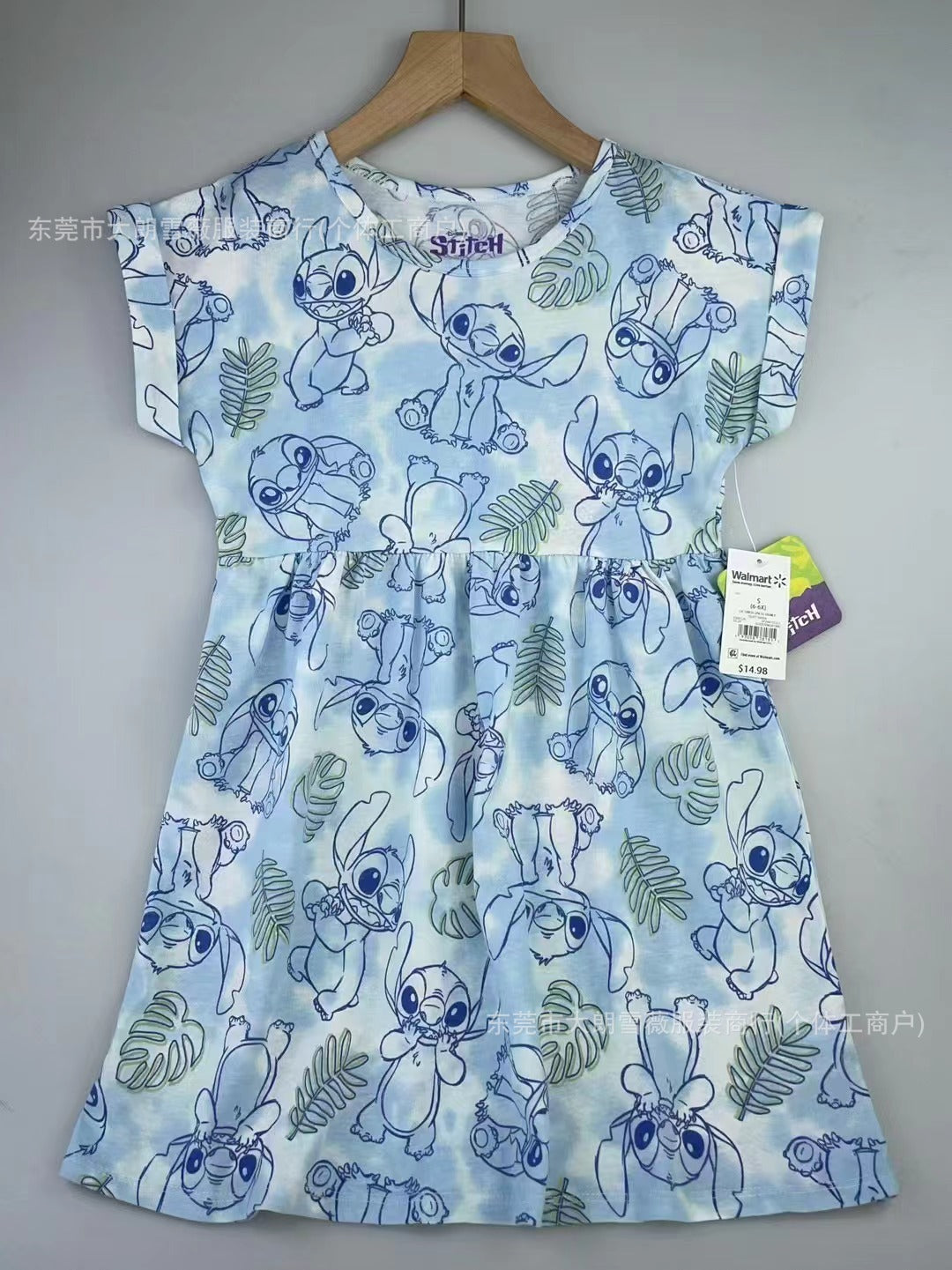 New Printed Turn-Down Collar Children's Dress