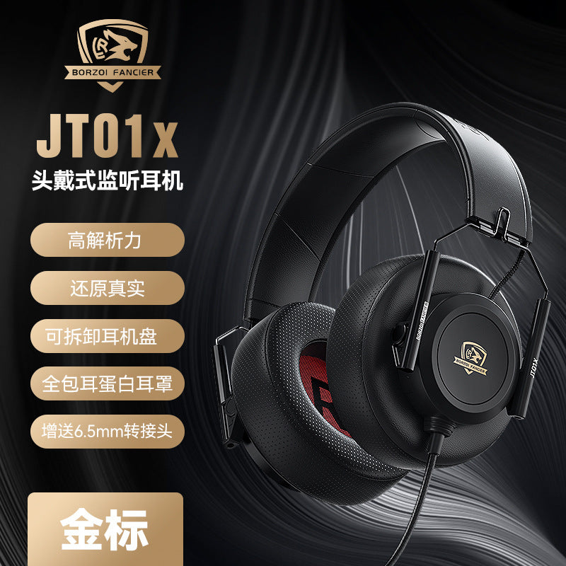 New Wolfhunter Model JT01x Over-Ear Monitoring Headphones Entry-level Movie Music Foldable Private Model Headphones In Stock