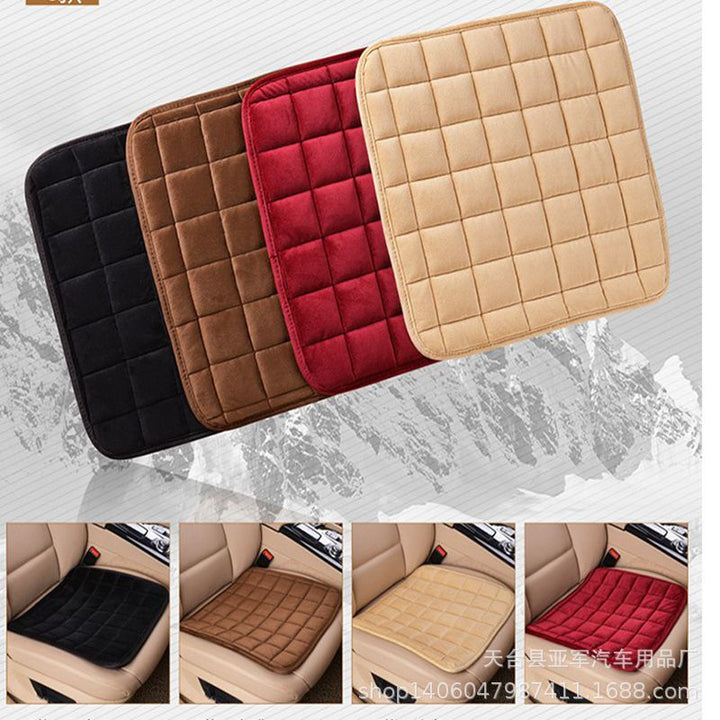 Winter 3-Piece No-Backrest __NS 99__h Car Seat Cushion – Front Non-Slip Grid Pattern