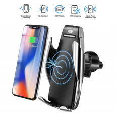 10W S5 Qi Wireless Car Charger – Fast Charging Phone Mount for All Qi-Enabled Devices