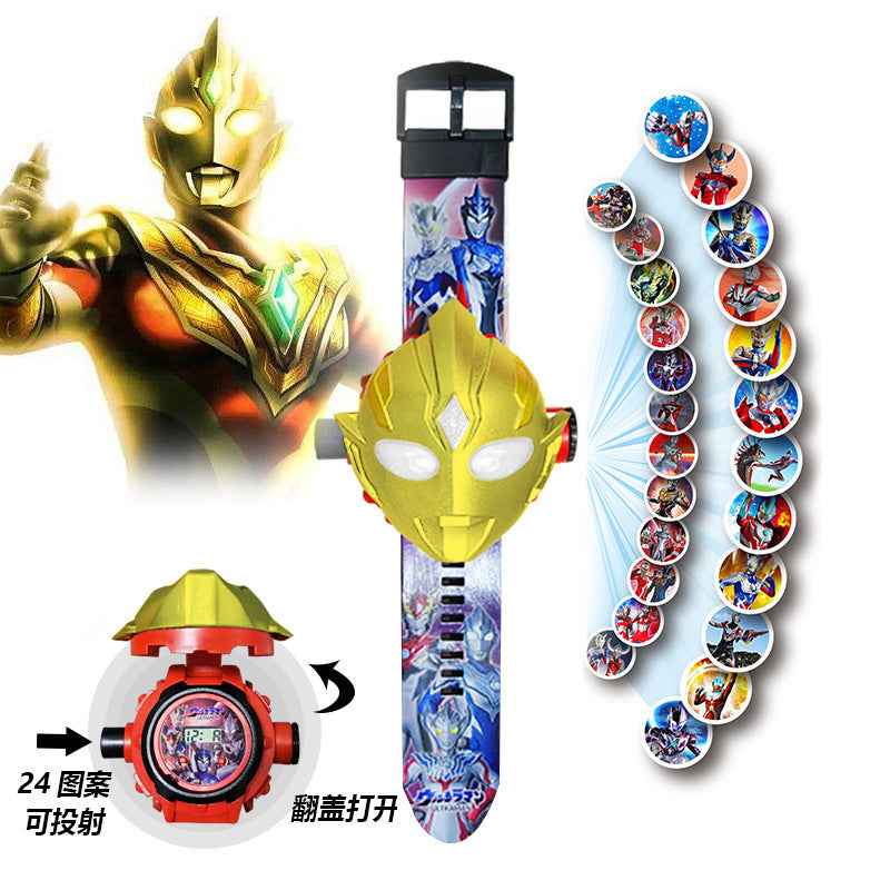 Ultraman Projection Watch Tiga Children's Edition Electronic Zero Tiga Glowing Boys Kindergarten Children's Day Toy