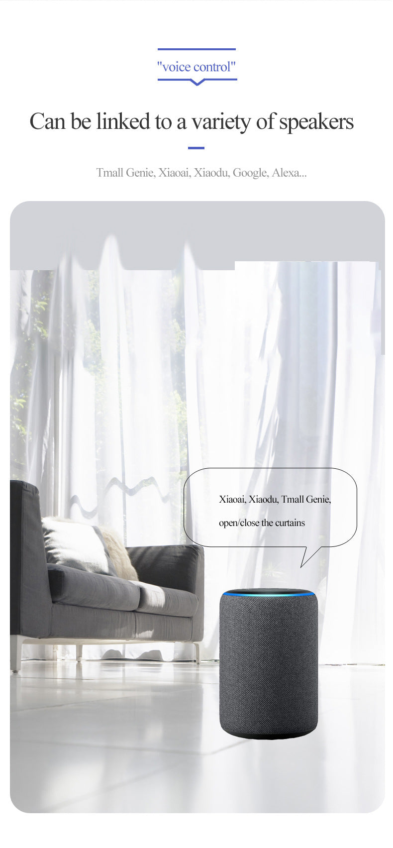 Electric Curtain Motor Smart Home Curtain Assistant Tuya Mobile Remote Control Automatic Smart Curtain Companion