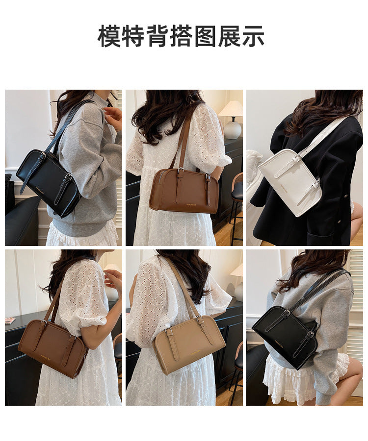 2025Spring New Crossbody Handbag Underarm Fashion Versatile Trendy Internet Celebrity Design High-Quality Texture Girlfriend Bag