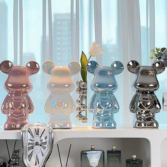 Chinese Style Violent Bear Ornament High-end Ceramic Living Room Entrance TV Cabinet Wine Cabinet Money Box Home Decoration Gift