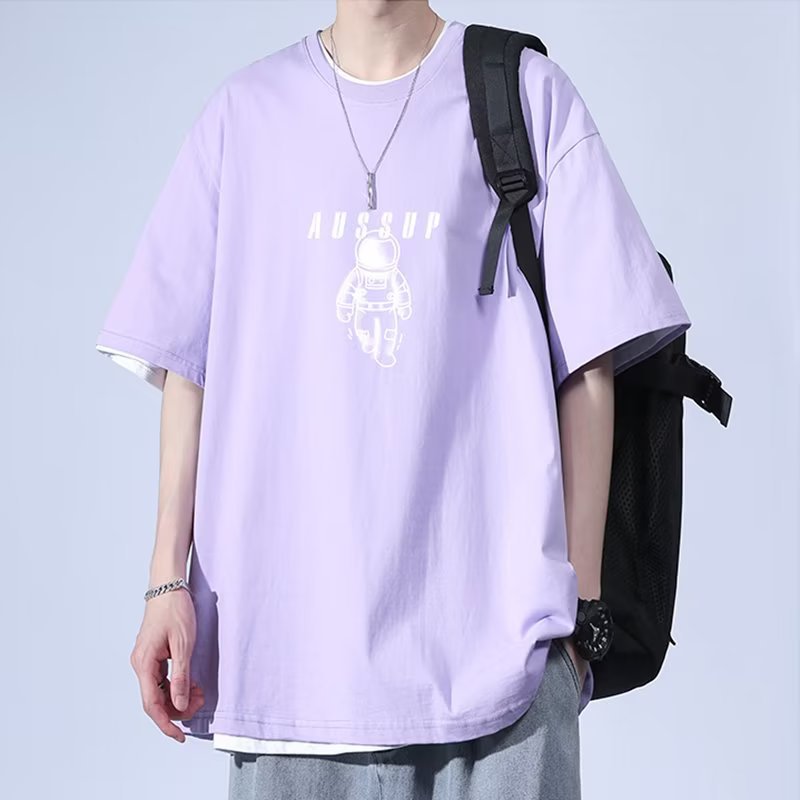 Summer New Short Sleeve Loose t T-shirt Men Fashion Brands Casual Half Sleeve Trendy T-shirt Bottoming Shirt Half Sleeve Shirt