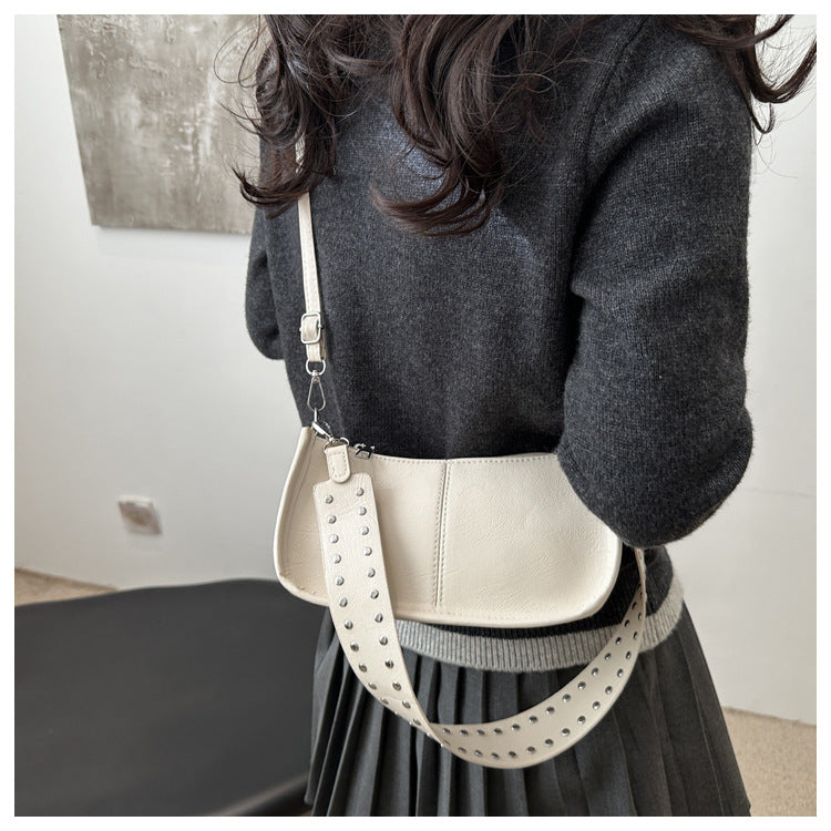 Crossbody Pouch2025Spring New Underarm Bag Niche Handbag Versatile Commuter Single Shoulder Underarm Rivet Women's Bag