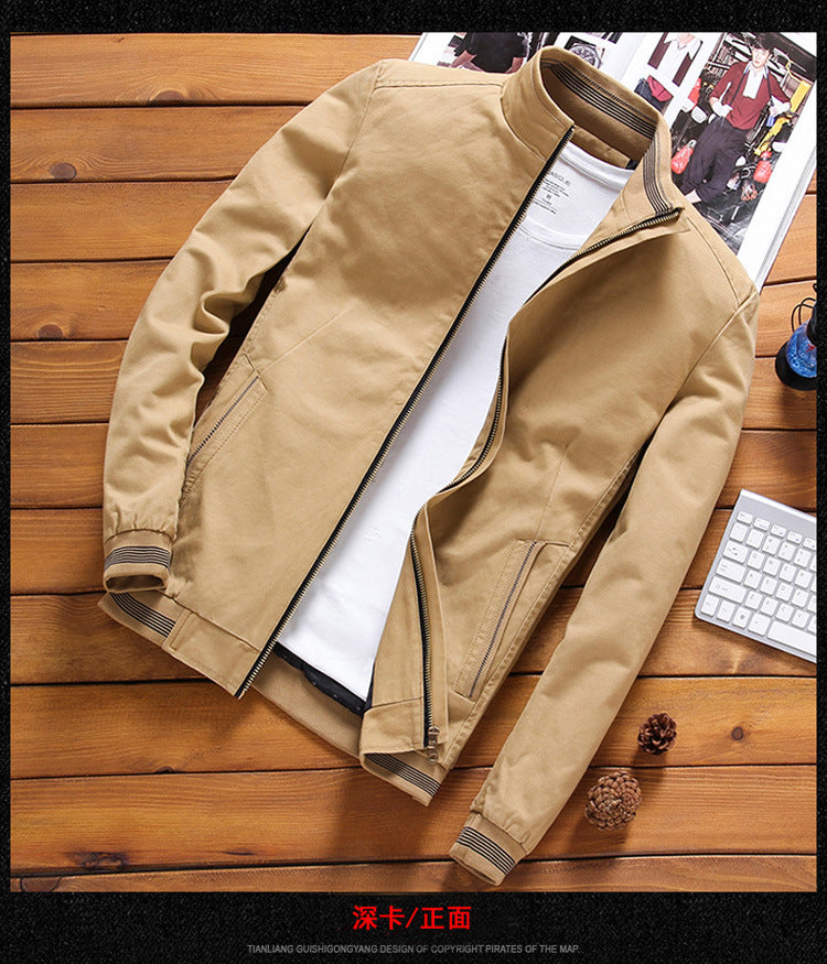 Spring Cotton Slim Fit Men's Casual Jacket