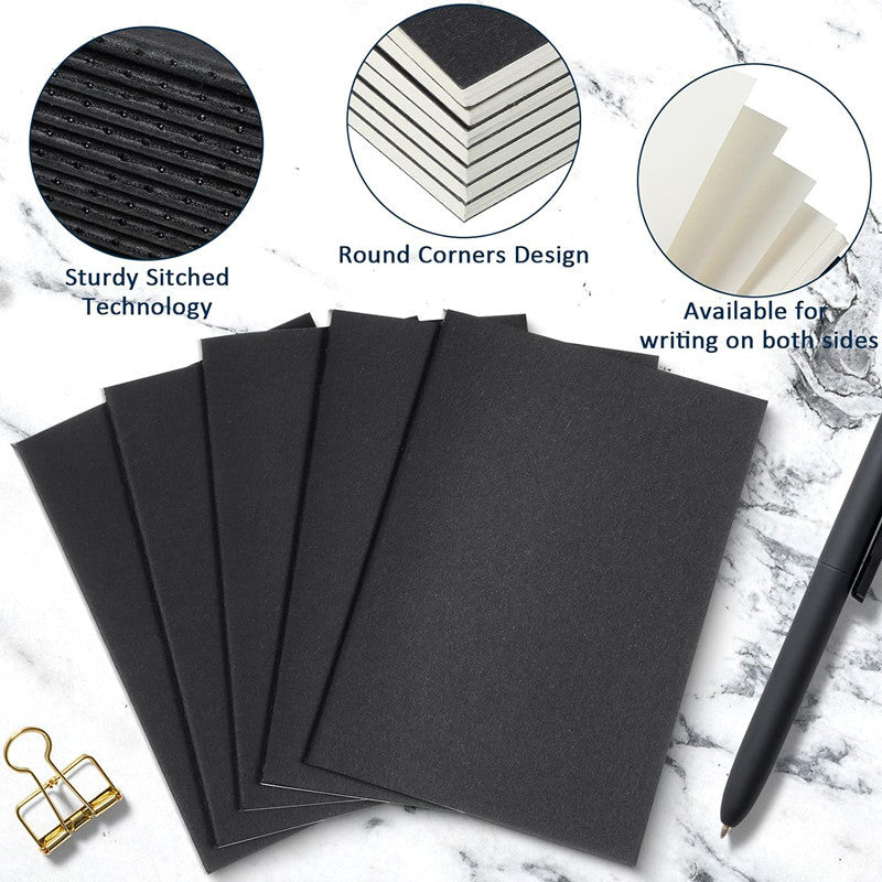 Mini Diary Pocket Notebook Journal Record Book Mini Diary64Open Black Exercise Book Kraft Paper