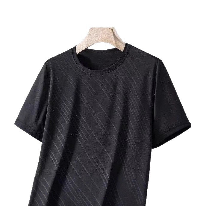 2025Men's Fashion Export New Short Sleeve t Summer Thin Mesh Half Sleeve Sports Quick-Dry Top1Delivery