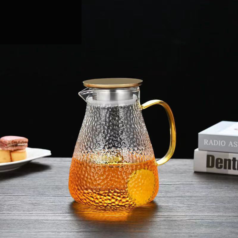 Cold Water Pitcher Glass High Temperature Resistant Household Cold Water Pitcher Set Large Capacity Tea Pitcher Cold Water Cup Juice Pitcher