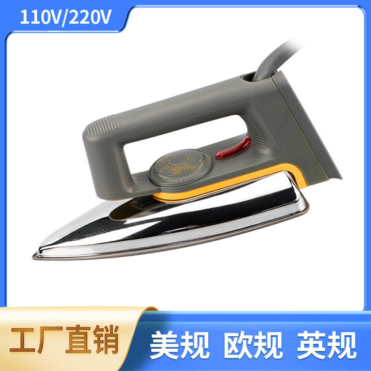 Cross-Border European Standard Old Style Dry Ironing Electric Iron No Water No Steam Ironing Heat Transfer Ironing Drill Sticker Wood Veneer Handheld Electric Iron