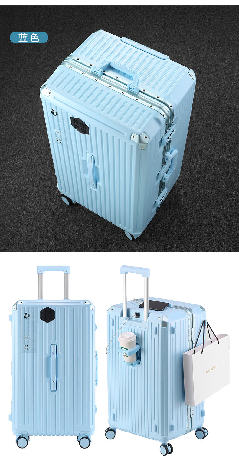 Aluminum Frame Thickened Suitcase for Women with Extra Large Capacity28Travel Abroad Password Lock Suitcase24Inch Trolley Case26Male