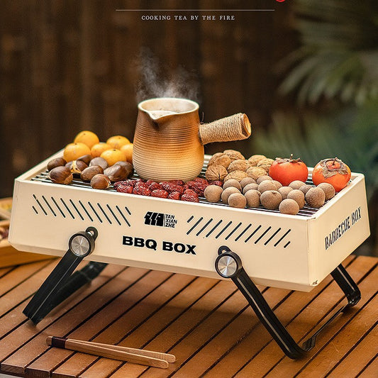 Tea Brewing Stove Set with Grill for Home and Outdoor Use, Suitable for Brewing Milk Tea and Teapots