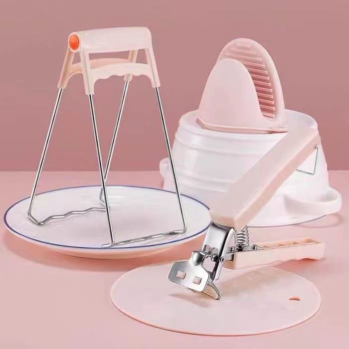 Anti-scalding Bowl Clip Plate Lifter Bowl Casserole Steaming Dish Clip Stainless Steel Non-slip Household Kitchen Bowl Clip