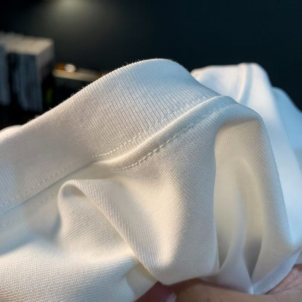 American Style Men's Short Sleeve T T-shirt2025New Men's Clothing Summer Pure Cotton Trendy Loose Men's Fashion Top