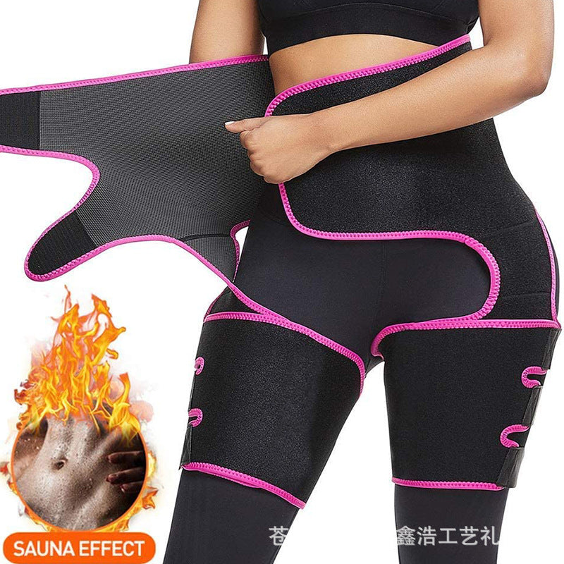 三合一束腰带腰部和大腿修剪器腰部训练器提臀塑身衣臀部拉链腰带
