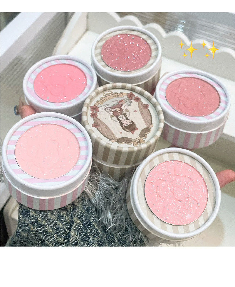 HERORANGE Little Fairy Embossed Blush Colorful Pure Desire Blush Purple Fine Shimmer Matte Contour Atmosphere Rouge595
