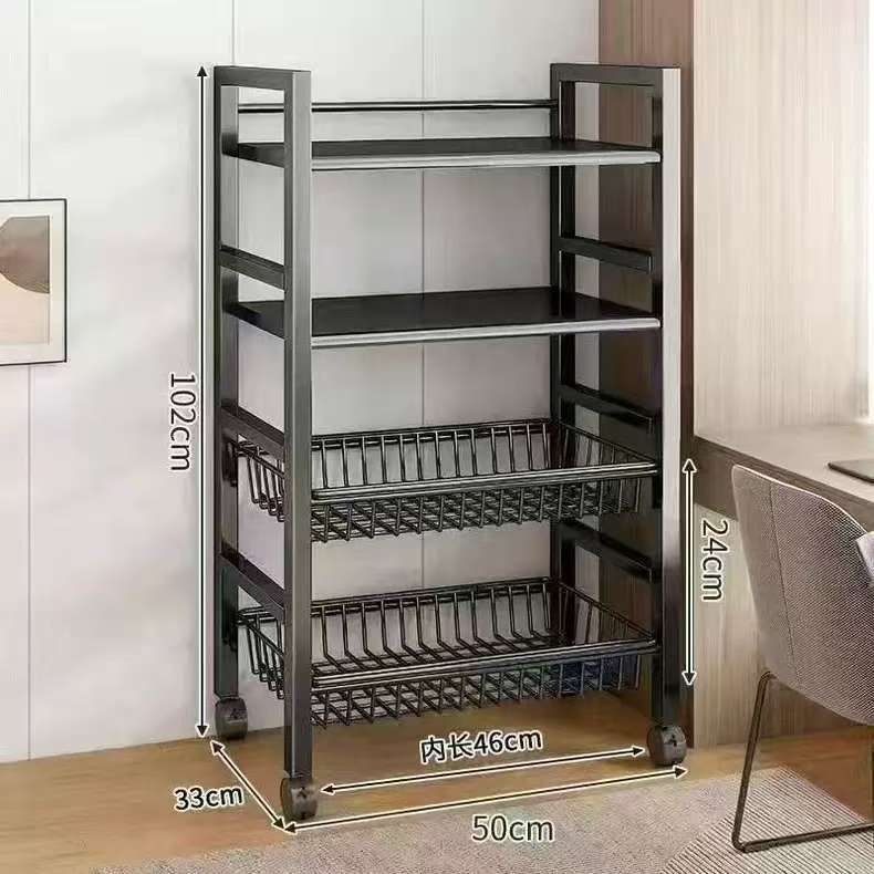 Kitchen Vegetable Basket Floor-standing Storage Rack Multi-layer Storage Vegetable and Fruit Rack Multi-functional Household Storage Basket