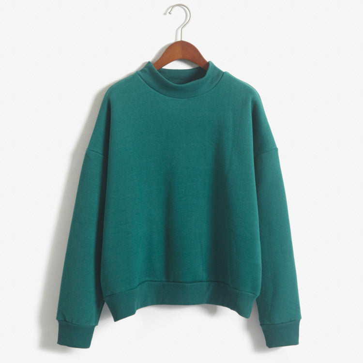 Base Layer Sweatshirt for Women, Autumn and Winter Loose Fit Lazy Style Hoodless Jacket, Thickened Couple Style, Korean Version, Class Uniform Wholesale
