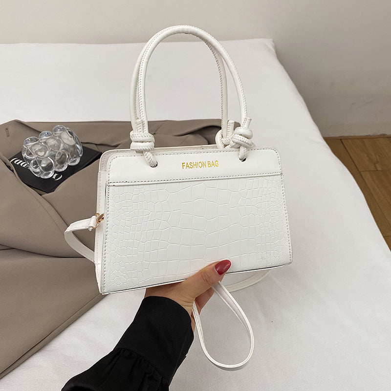 Large Capacity Patchwork Spring2025Casual New Korean Style Trendy Fashion European and American ins Single-shoulder Handheld Small Square Bag