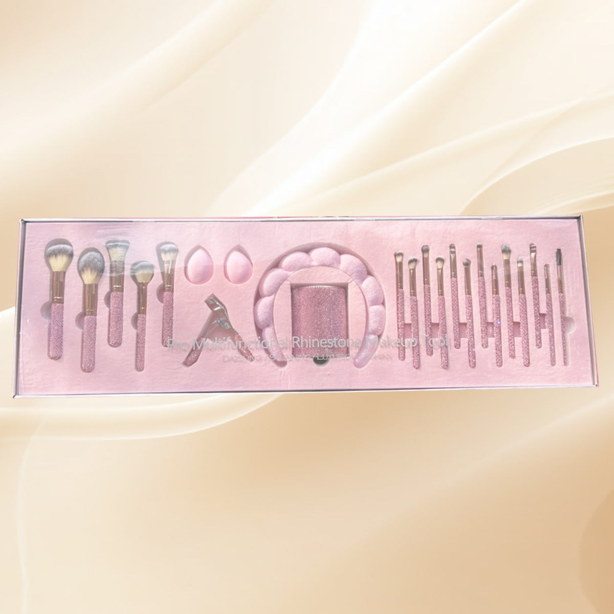 Foreign Trade New22Makeup Brush Set18Makeup Brush with Rhinestones Beauty Tool Contour Brush with Rhinestones