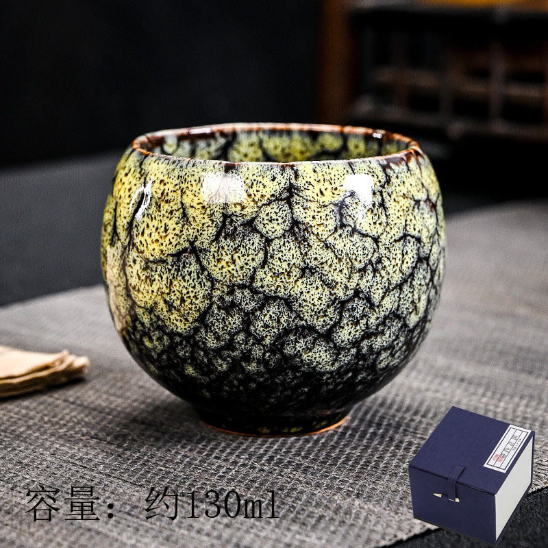 Kiln Change Five Elements Cup Kung Fu Tea Cup Large Capacity Exclusive Master Cup Tasting Cup Tea Bowl High-end Commemorative Tea Cup Gift Box