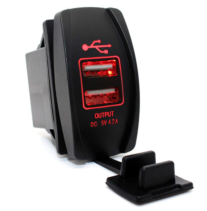 5 V 3.1 A Dual USB Car Charger with Switch - Universal Phone Charging Adapter