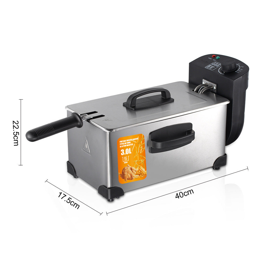 Beauty and Fashion110V Fryer for Home Use Small Electric Fryer Electric Fryer Commercial Use for Fried Dough Sticks and French Fries Machine for Street Vending Fried Skewers Pot Constant Temperature