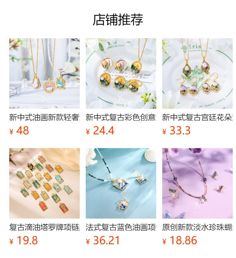 New Tinefu Blue Pearl Necklace Natural Baroque Pearl Butterfly Bracelet14k Gold-plated Earrings Jewelry Set