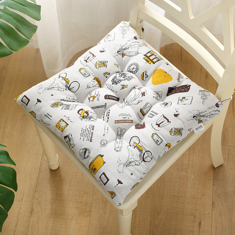 Student Seat Cushion Office Seat Cushion Home Cotton Linen