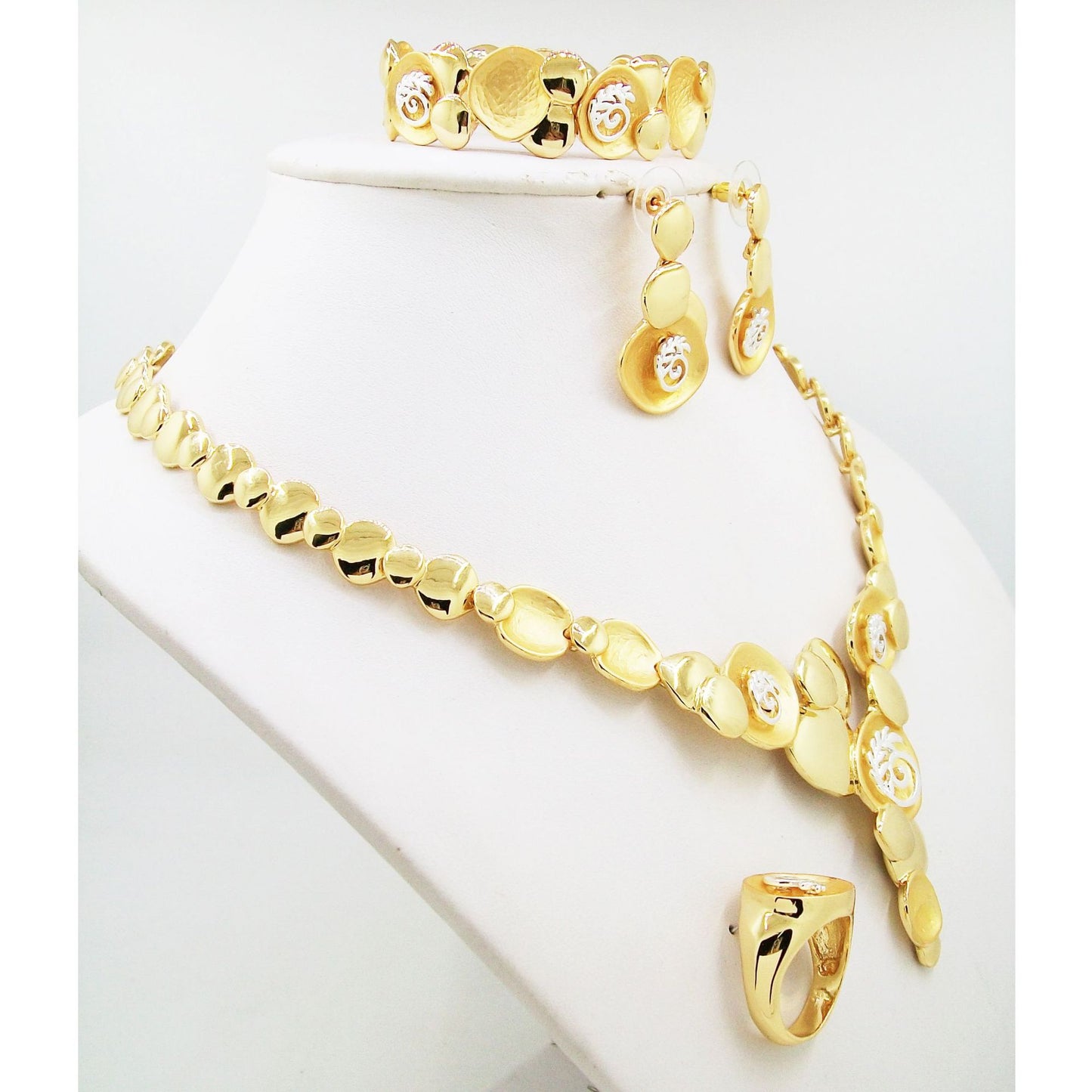 Wholesale production of jewelry sets Jewelry Set Decoration Four-Piece Set Real Gold Gold K Gold In Stock jewelry Jewelry
