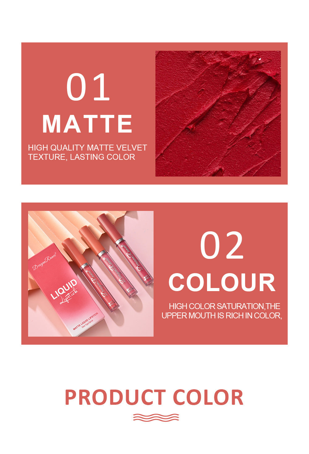Cross-border Lip Gloss Set3Velvet Matte Lip Gloss Lipstick Orange Milk Tea Red Bean Paste Color Lip Gloss Wholesale