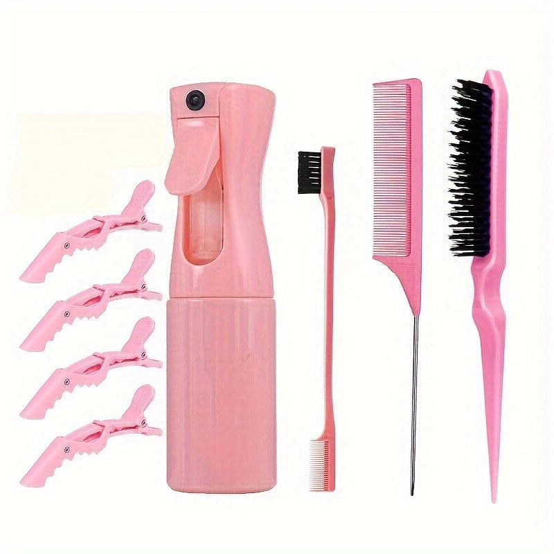 Manufacturer27Hair Washing Brush Scalp Massage Spray Bottle Dispenser Hollow Comb Styling Smooth Hair Comb Hairdressing Set