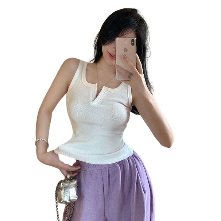 Sweet Trendy Strapless Women Summer Sports Small Vest French Premium Sleeveless Top