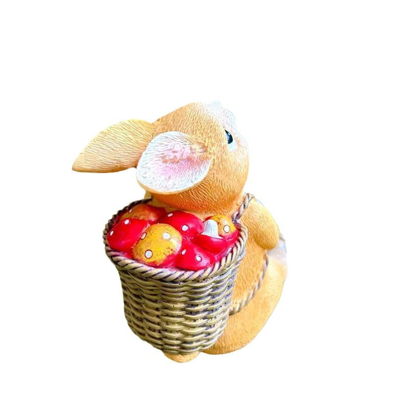 Cute Animal Climbing Bunny Wall Hanging Homestay Outdoor Garden Ornament Courtyard Tree Climbing Landscape Pipe Decoration
