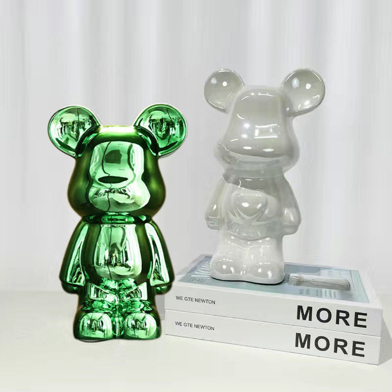Chinese Style Violent Bear Ornament High-end Ceramic Living Room Entrance TV Cabinet Wine Cabinet Money Box Home Decoration Gift