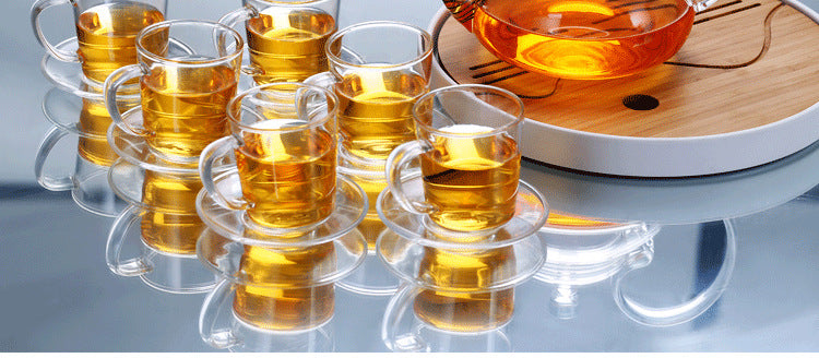 Glass Teapot High Temperature Resistant Thickened Filter Tea Brewing Teapot Household Heatable Fruit Flower Teapot Tea Set