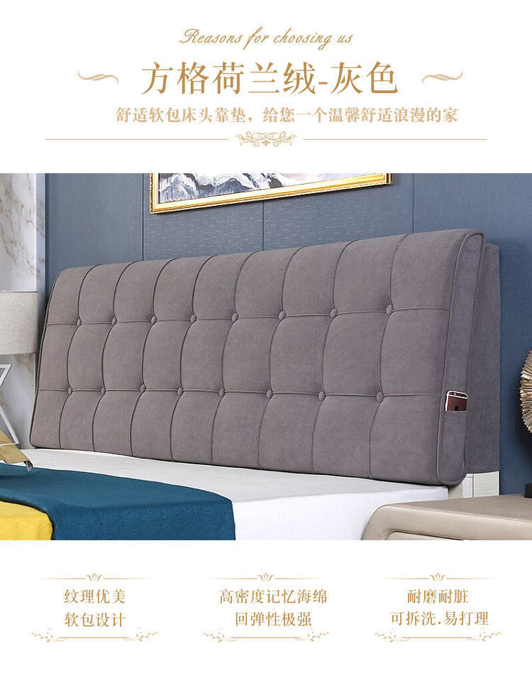 Headboard Cushion Full Cover Cushion Soft Cover Light Luxury Pillow Modern Tatami Simple Self-Adhesive Anti-Collision Head Fixation