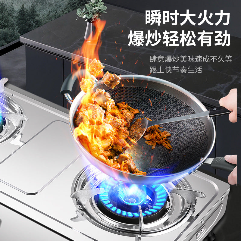 Gas Stove Double Burner Household Countertop Liquefied Gas Stove Gas Stove Natural Gas Flameout Safety Old Style Energy-saving High Heat Double Burner Stove