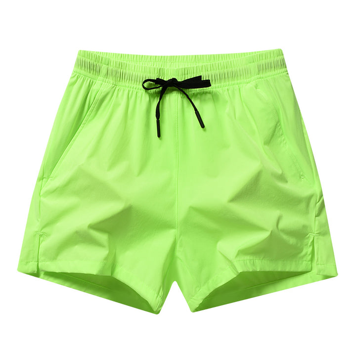 夏季纯色舒适透气百搭男士休闲松紧腰宽松男女情侣款三分裤跑量款