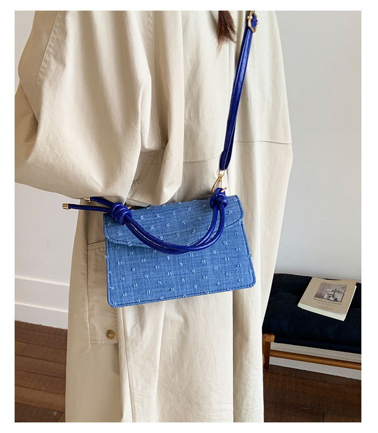 Simple Solid Color Trendy Fashionable Handbag2025Summer New Casual Elegant Single Shoulder Crossbody Small Square Bag for Women