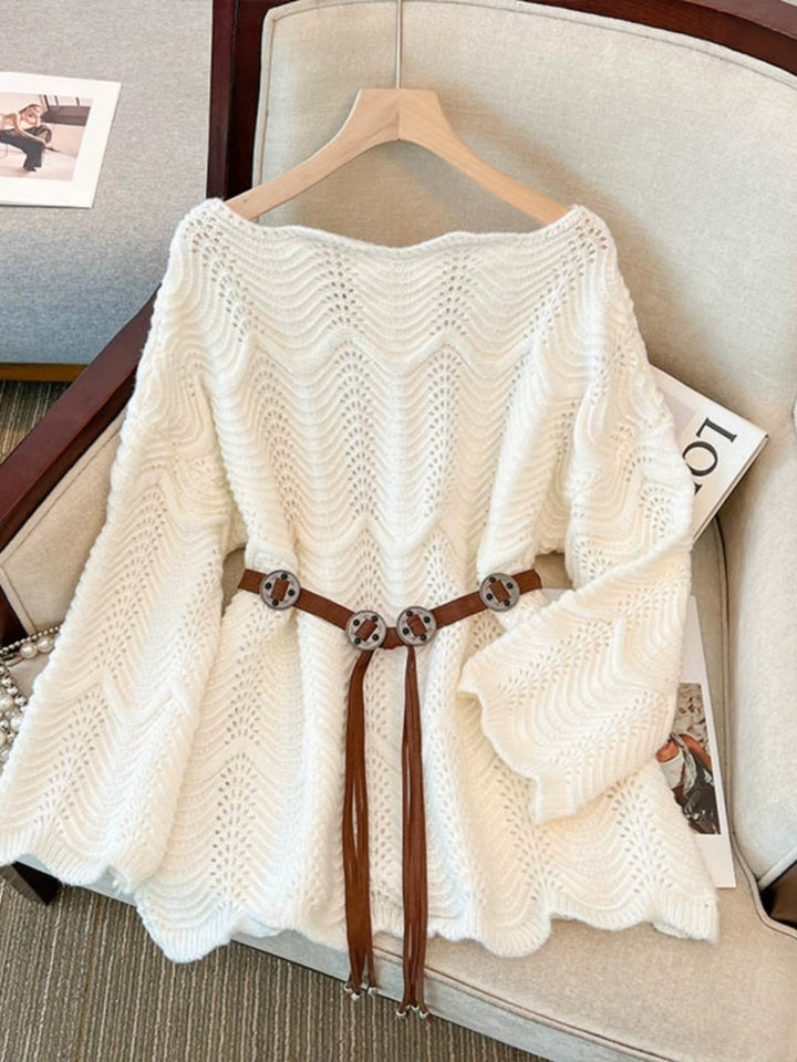 Spring New Sweatermm Waist Slimming Top
