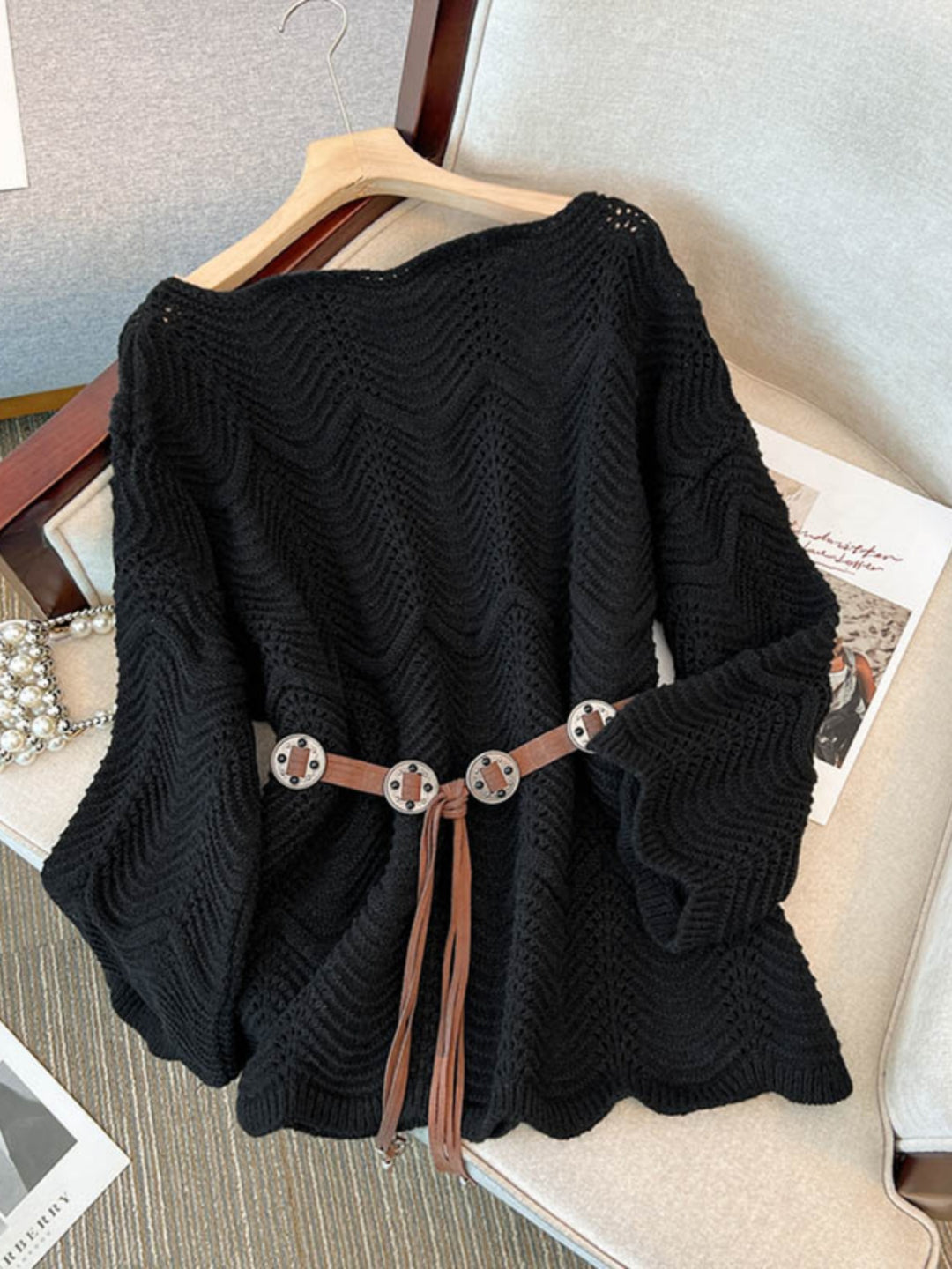 Spring New Sweatermm Waist Slimming Top