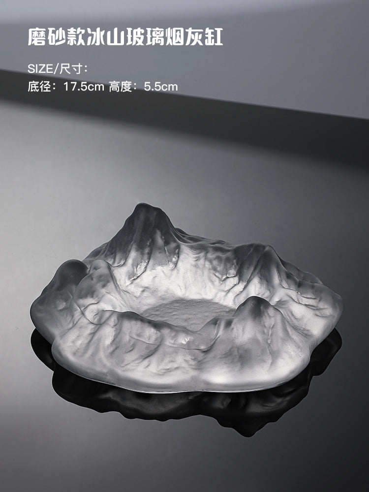 Internet Celebrity Light Luxury Iceberg Ashtray Home Coffee Table Cigar Ashtray Nordic Office Desktop Ornament Decoration Anti-Fly Ash
