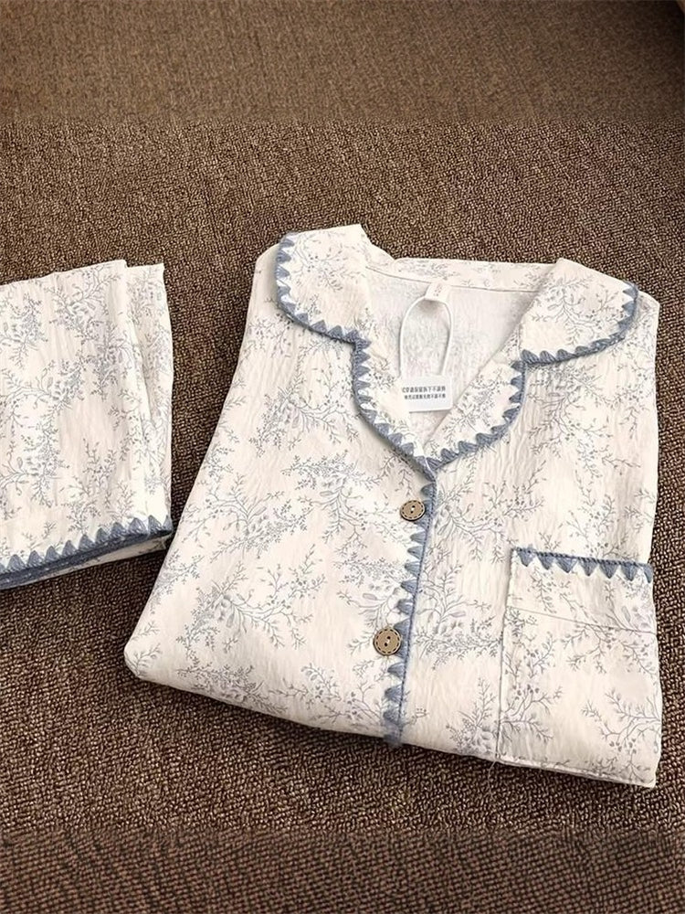 New Cotton Pajamas Women Spring Casual Home