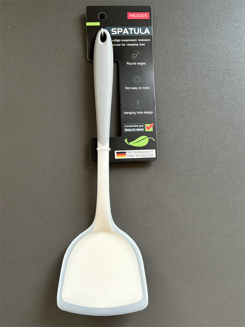 Upgraded and useful！High temperature resistant color-blocking food-grade silicone spatula！Special cooking spatula for non-stick pans at home