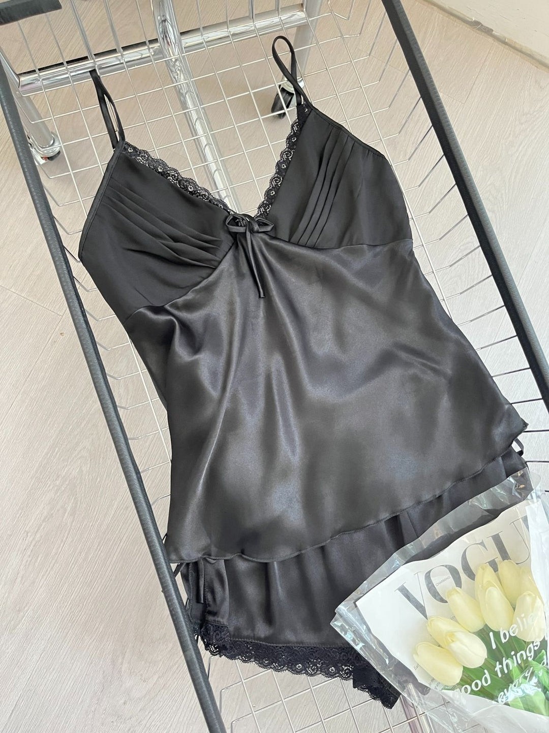 Summer Sexy Pajamas Women's Strapless Shorts Set Premium Feel Back Design Sweet Home