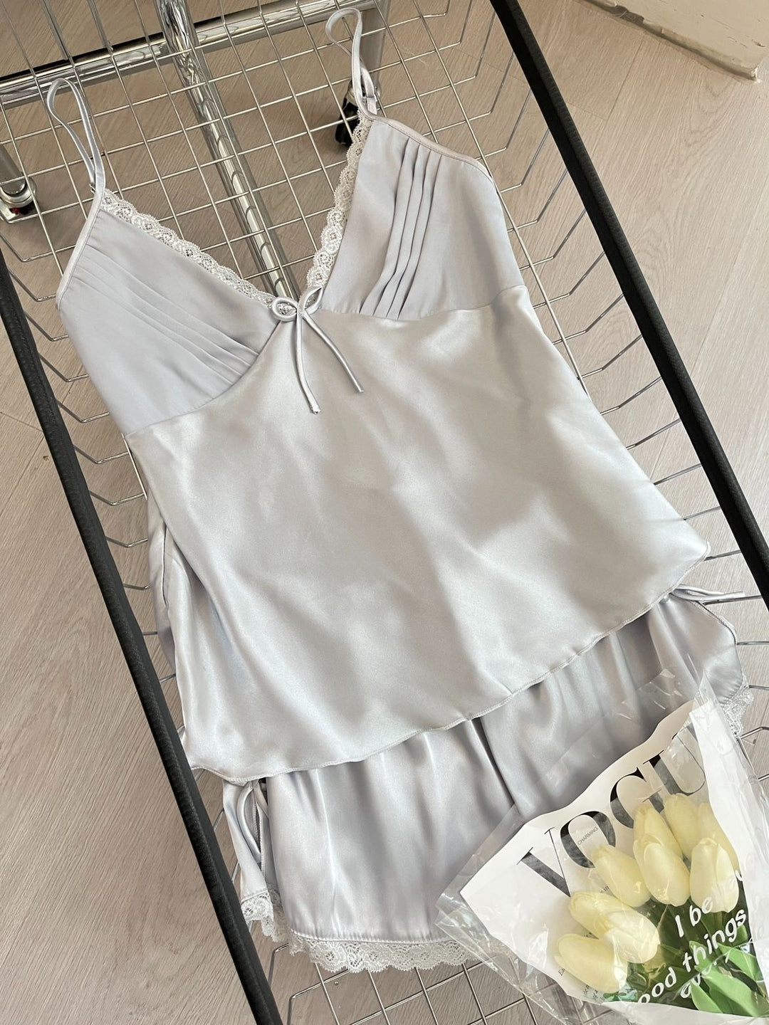 Summer Sexy Pajamas Women's Strapless Shorts Set Premium Feel Back Design Sweet Home