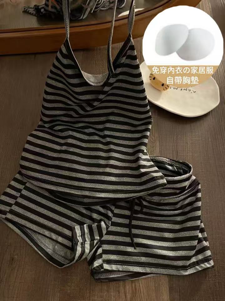 Summer Trendybm Slim Fit Padded Hang Strapless Shorts Set
