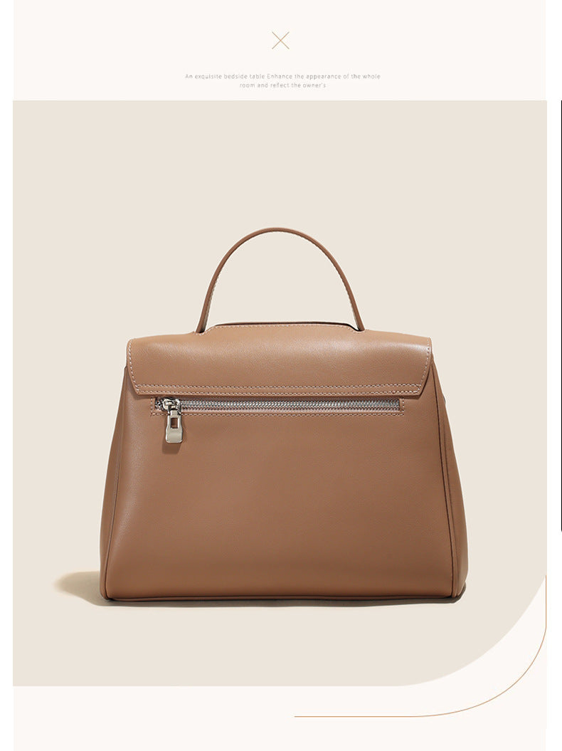 Cross-border Tote Bag for Women2024Summer new soft leather large capacity niche high-end genuine leather single shoulder crossbody bag